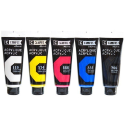 Set 5 Culori Acrilice Campus 100 Ml.