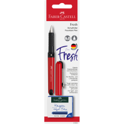 Set Stilou Faber Castell Fresh + 6 Cartuse - Red