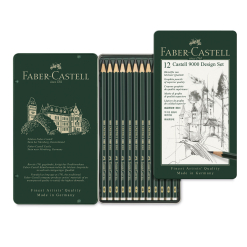 Set 12 creioane grafit Faber Castell 9000-FC119064