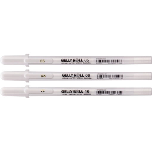 Set 3 Pixuri Sakura Gelly Roll Basic White 05/08/10