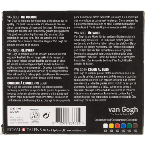 Set culori ulei Van Gogh Starter Set 6 x 20 ml