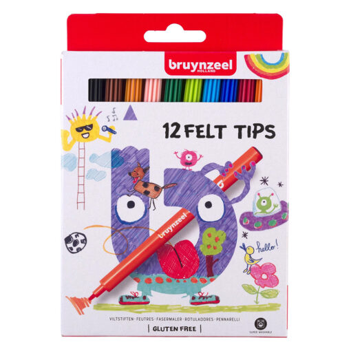 Set 12 Carioci Bruynzeel Felt Tip