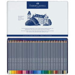 Set Creioane Colorate Gold Faber Aqua 36