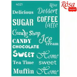 Sablon adeziv 13 x 20 cm nr.4021 - cake delicious