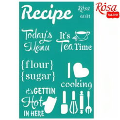 Sablon adeziv 13 x 20 cm nr.4031 - recipe book