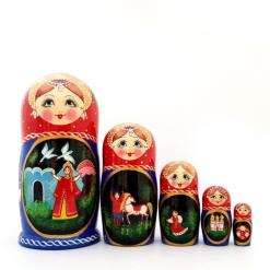 Set Figurine Lemn - Motiv Matrioska - 242