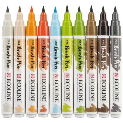 Set Carioci Ecoline Brushpen Architect 10