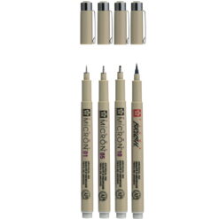 Set Linere Sakura Pigma Micron L Cool Grey 4