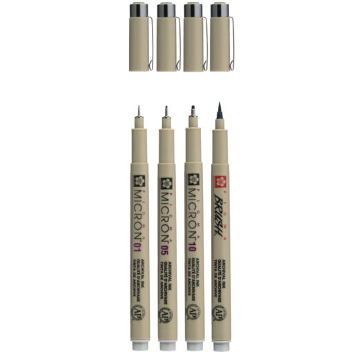 Set Linere Sakura Pigma Micron L Cool Grey 4