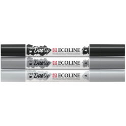 Set 3 Carioci Acuarela Ecoline Duotip Black & Grey