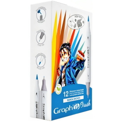 Set Carioci Graphit Brush Marker 12 - Manga Shonen