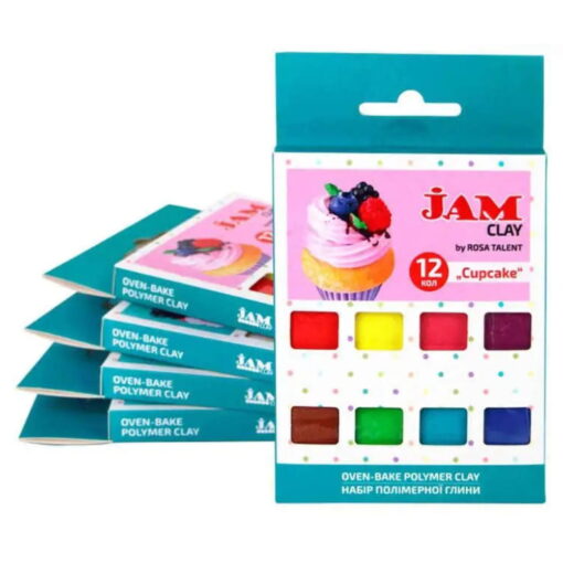 Set Lut Polimeric Rosa Jam Clay Cup Cake 8 X 20 Gr.