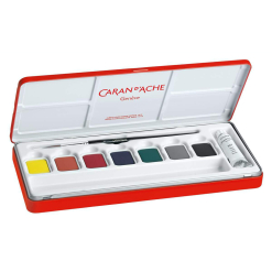 Set Guase Caran D'Ache Studio Gouache Metal Box 8 - 1000.308