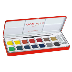 Set Guase Caran D'Ache Studio Gouache Metal Box 15 - 1000.315