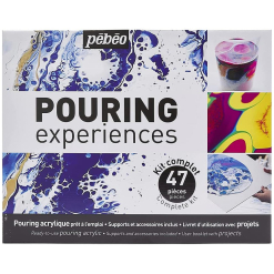 Set Culori Acrilice Pebeo Pouring Experiences 47 Piese