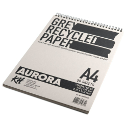 Bloc De Desen Aurora Grey Recycled Paper Spiral