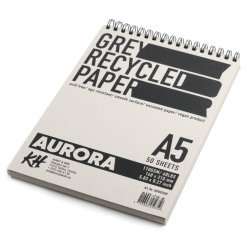 Bloc De Desen Aurora Grey Recycled Paper Spiral