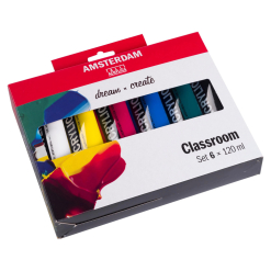 Set Culori Acrilice Amsterdam Classroom 6X120Ml