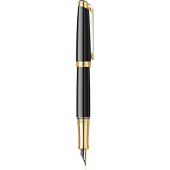 Stilou Leman Ebony Black Gt Cu Penita Aur 18K - 4799282