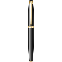 Stilou Leman Ebony Black Gt Cu Penita Aur 18K - 4799282