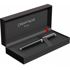 Pix Cu Gel Caran D'Ache Leman Slim Ebony Black Srt - 4771782