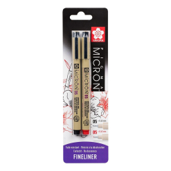 Set Sakura Micron 05 Black/Red Blister