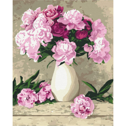 Pictura pe numere - delicate peonies