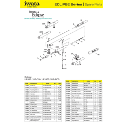 Aerograf Iwata Eclipse - piese de schimb