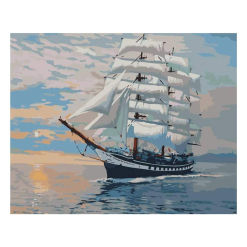 Pictura pe numere - a ship in a tailwind