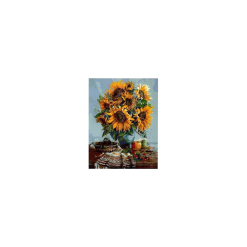 Pictura pe numere - sunflowers in a vase