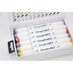 Set Carioci Graphit Brush Marker 12 - Essentials - Gi80110