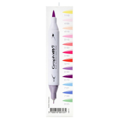 Set Carioci Graphit Brush Marker 12 - Manga Shojo - Gi80116