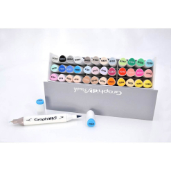 Set Carioci Graphit Brush Marker 36 - Essential - Gi80310