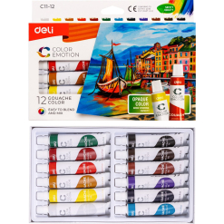 Set Tempera Deli 12 Ml. - Dlec11Xx