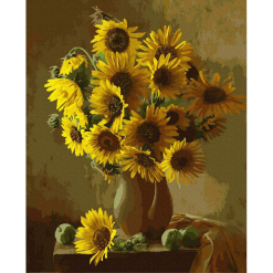 Pictura pe numere - orange sunflowers