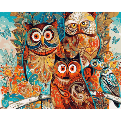 Pictura pe numere - Magic Owls - GX8849