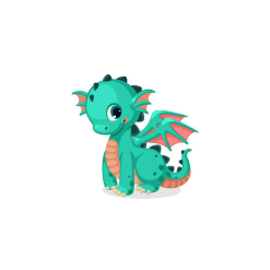 Pictura pe numere - cute dragon