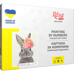 Set Pictura Pe Numere Rosa 35X45 „Rabbit In A Wreath“