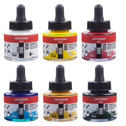 Set Tus Acrilic Amsterdam Acrylic Ink Basic Set