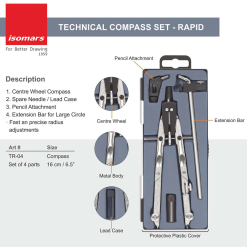 Set Compas Isomars Technical Rapid 4 Piese - 8906081270351