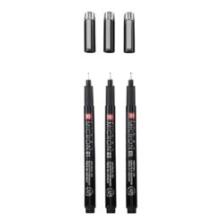 Set 3 Linere Sakura Pigma Micron Black + Penar Cadou - Poxsdkb3