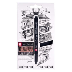 Set 6 linere Sakura Pigma Micron Black + PENAR CADOU