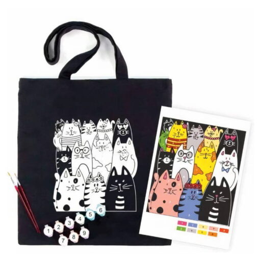 Set Creativ Rosa Talent Black Ecobag Cats