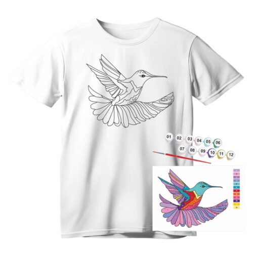 Set Pictura Pe Tricou Rosa Talent Hummingbird