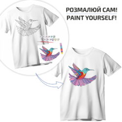 Set Pictura Pe Tricou Rosa Talent Hummingbird