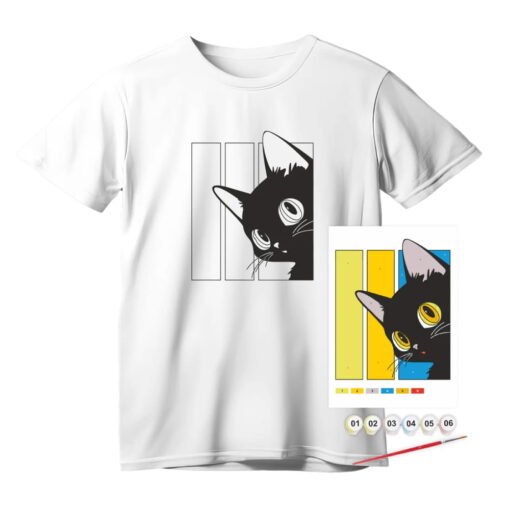 Set Pictura Pe Tricou Rosa Talent Black Cat