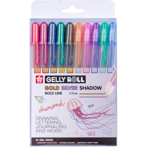 Set 10 Pixuri Gelly Gold &Amp; Silver Shadow