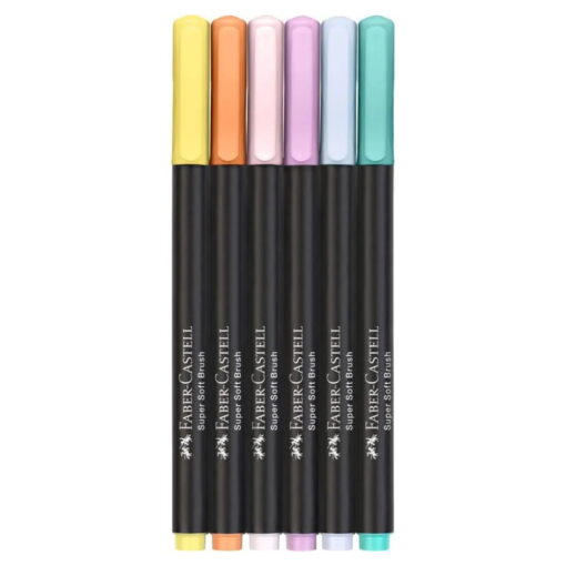 Set 6 Carioci Brushpen Black Edition Pastel