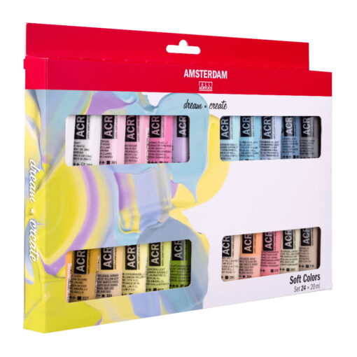 Set 24 Acrilice Amterdam 20Ml Soft Colors