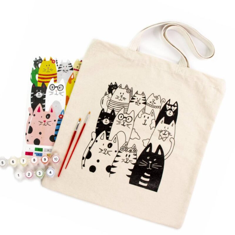 Set Creativ Rosa Talent Ecobag Cats